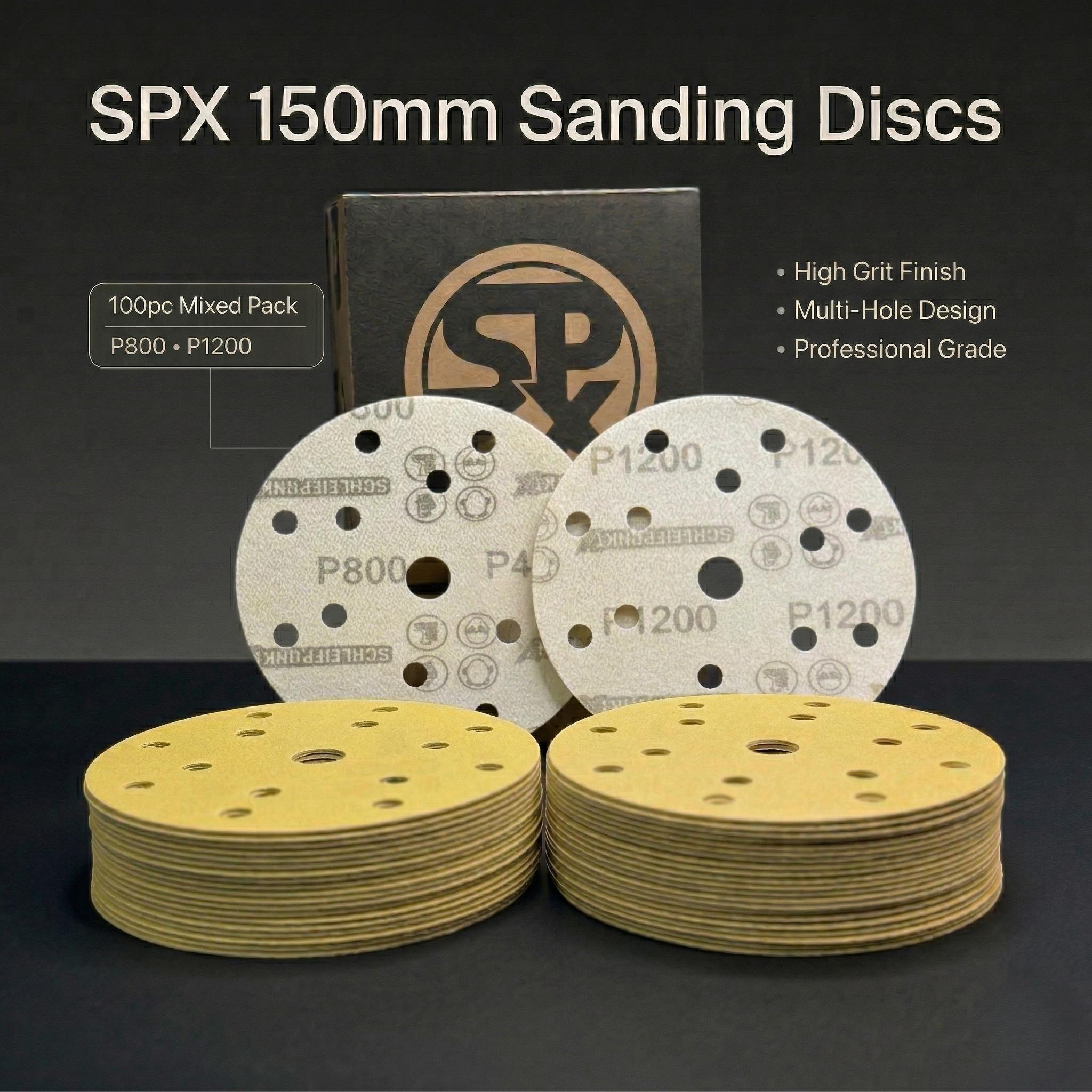 SPX 150mm Sanding Disc – MIXED High Grit Pack (100pcs)